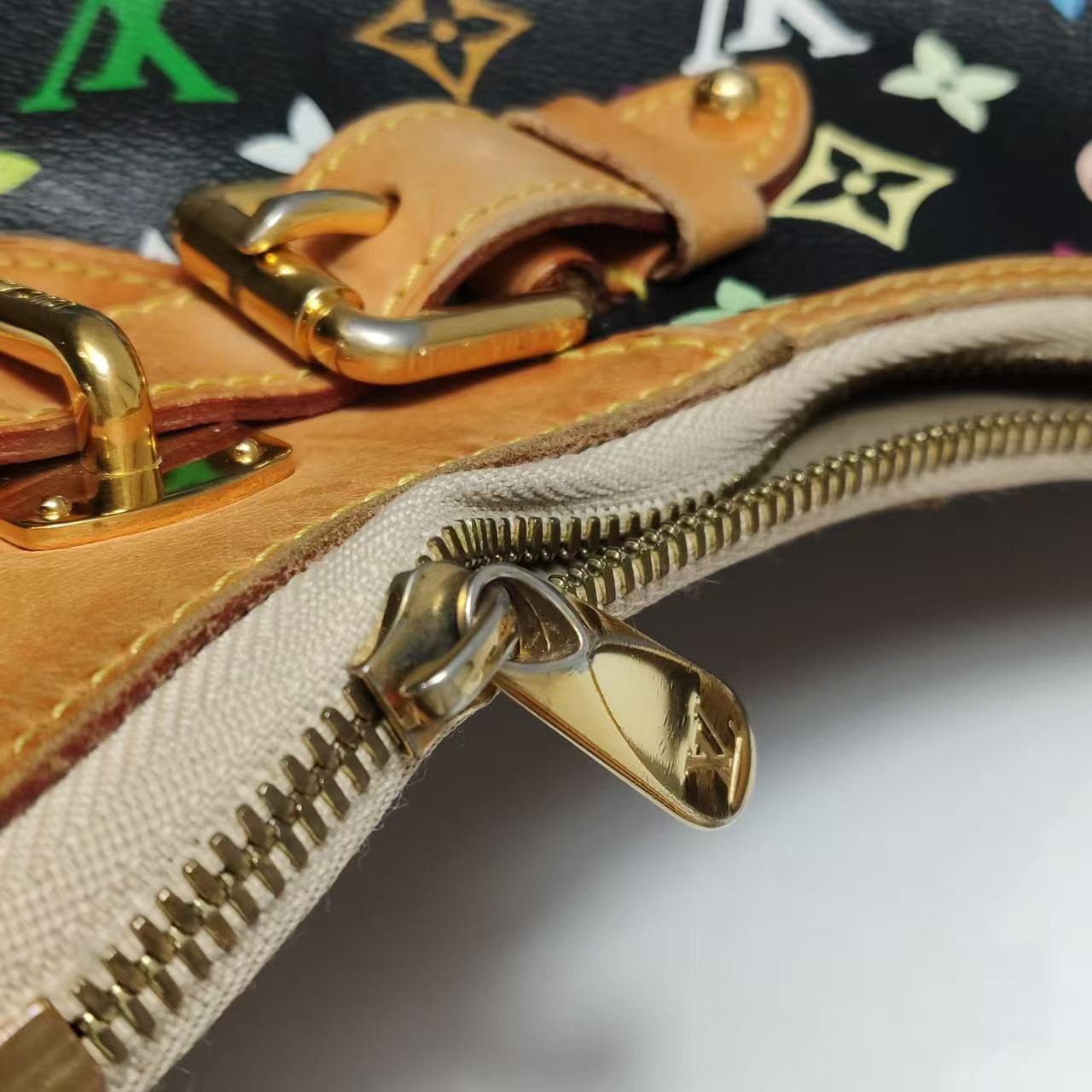 Authentic Louis Vuitton x Takashi Murakami Multicolor Greta Hobo Bag, Pre-Owned