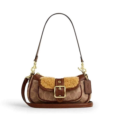 Coach Ashton Mini Shoulder/Crossbody Bag Signature Canvas Brown/Tan CDB13 NWT🎀