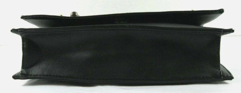 Nine West Crossbody Convertible Clutch Black Gold Gunmetal Studs & card Slots