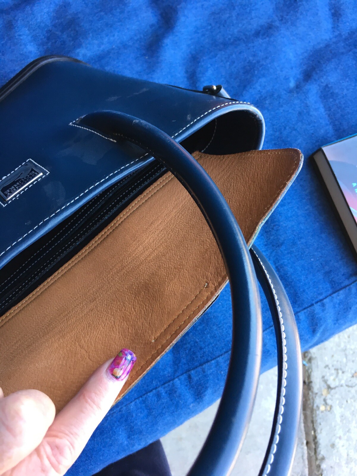 Dooney And Bourke Parasole Navy Tote