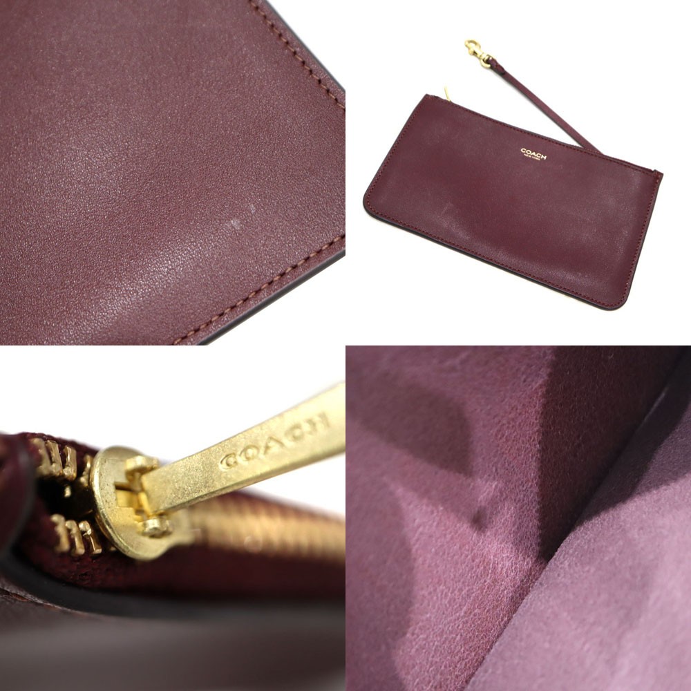 Coach Breegar Bucket CCC23 Leather Bordeaux Shoulder Bag Women’s #KNB7052