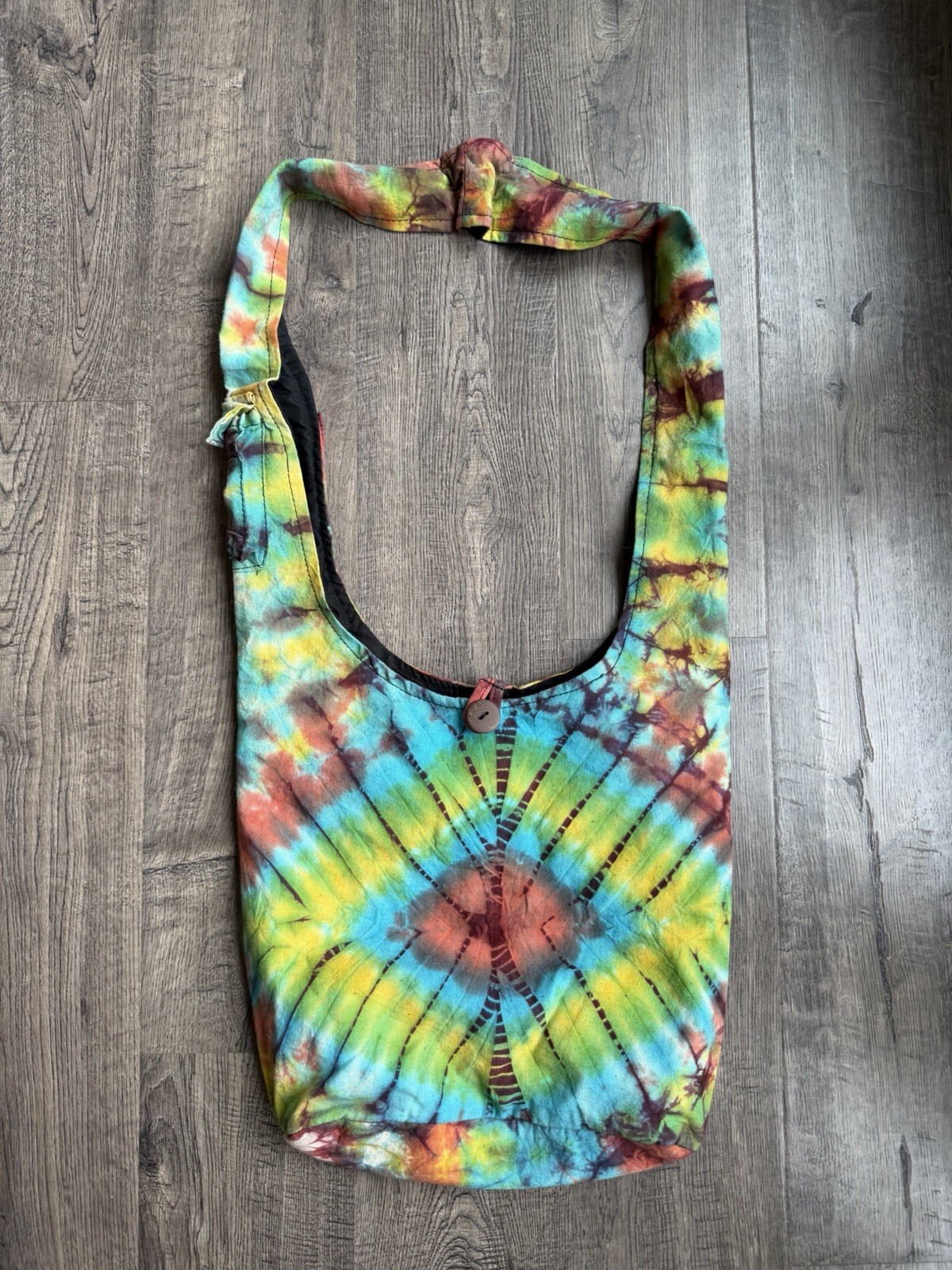 Tie Dye Sling Bag Crossbody Hobo Hippie Festival Made In Nepal Bohemian
