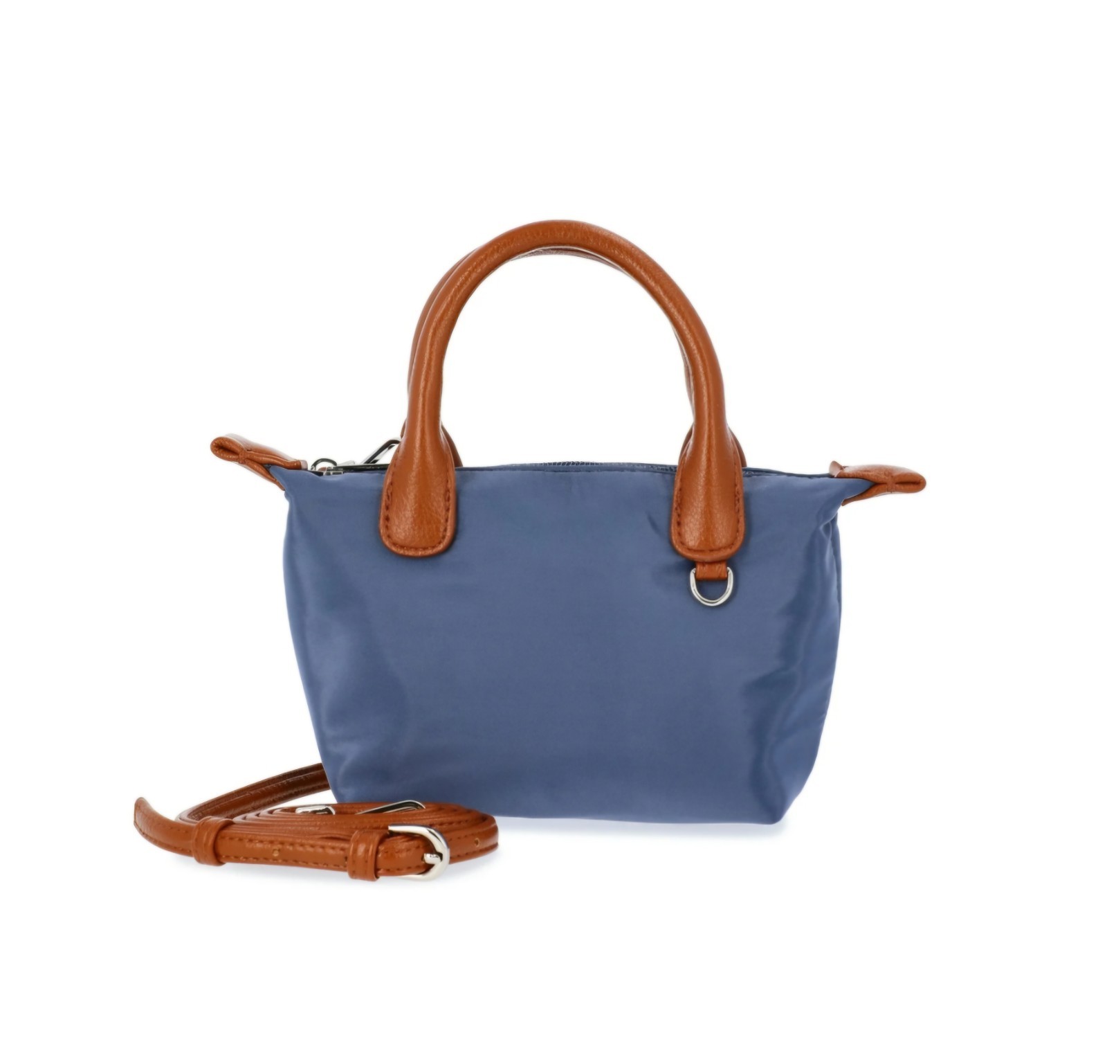 No Boundaries Mini Tote Crossbody Bag Navy Blue NWT Zip Closure