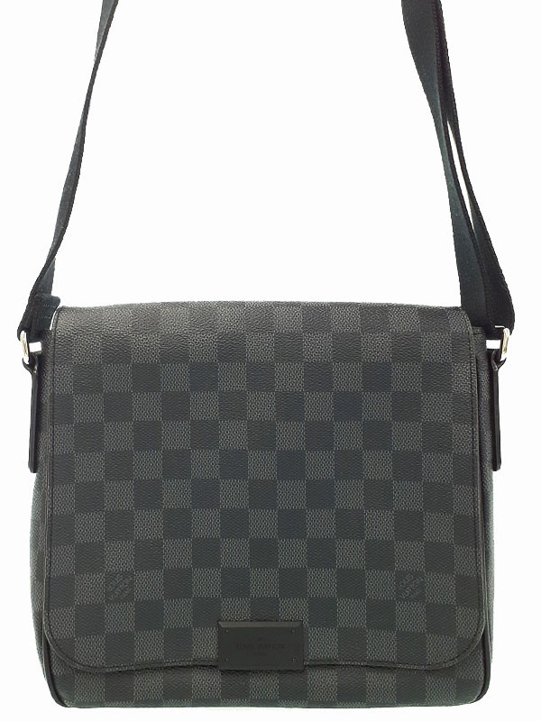Louis Vuitton Damier Graphite District PM N41260 Canvas Black Women’s #TB685