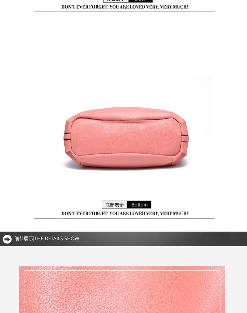Women’S Fashion Soft Leather Handbag Large Capacity Women’S Bag One Shoulder