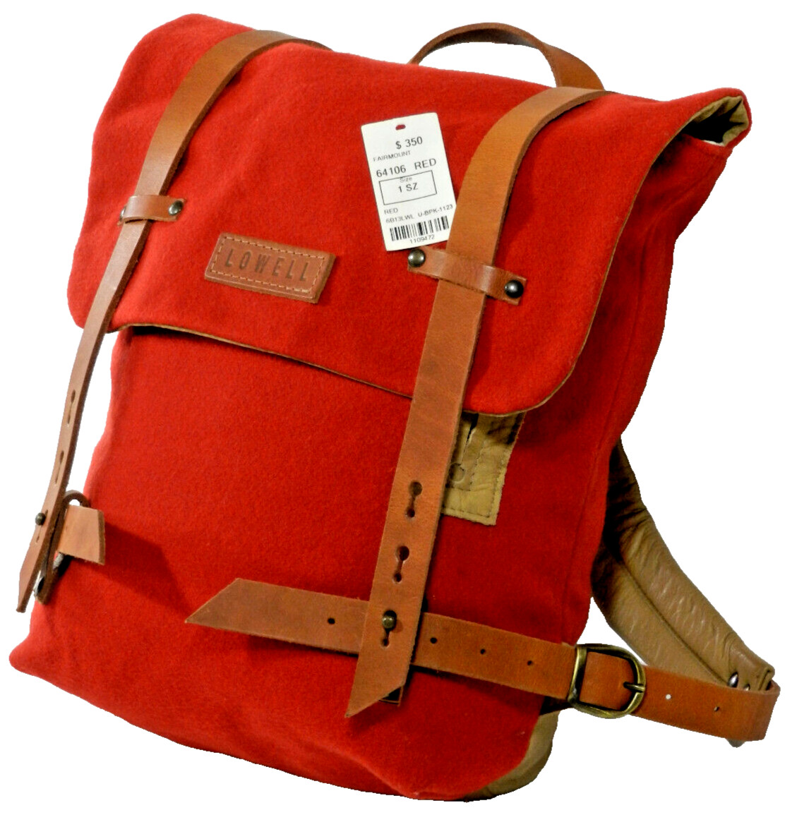 Red Wool Backpack New
