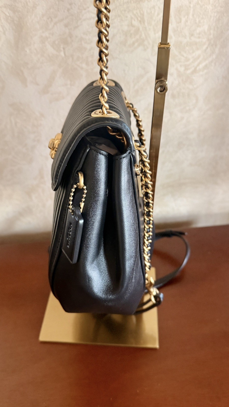 Coach Parker Convertible Quilted Leather Backpack 16 in Black