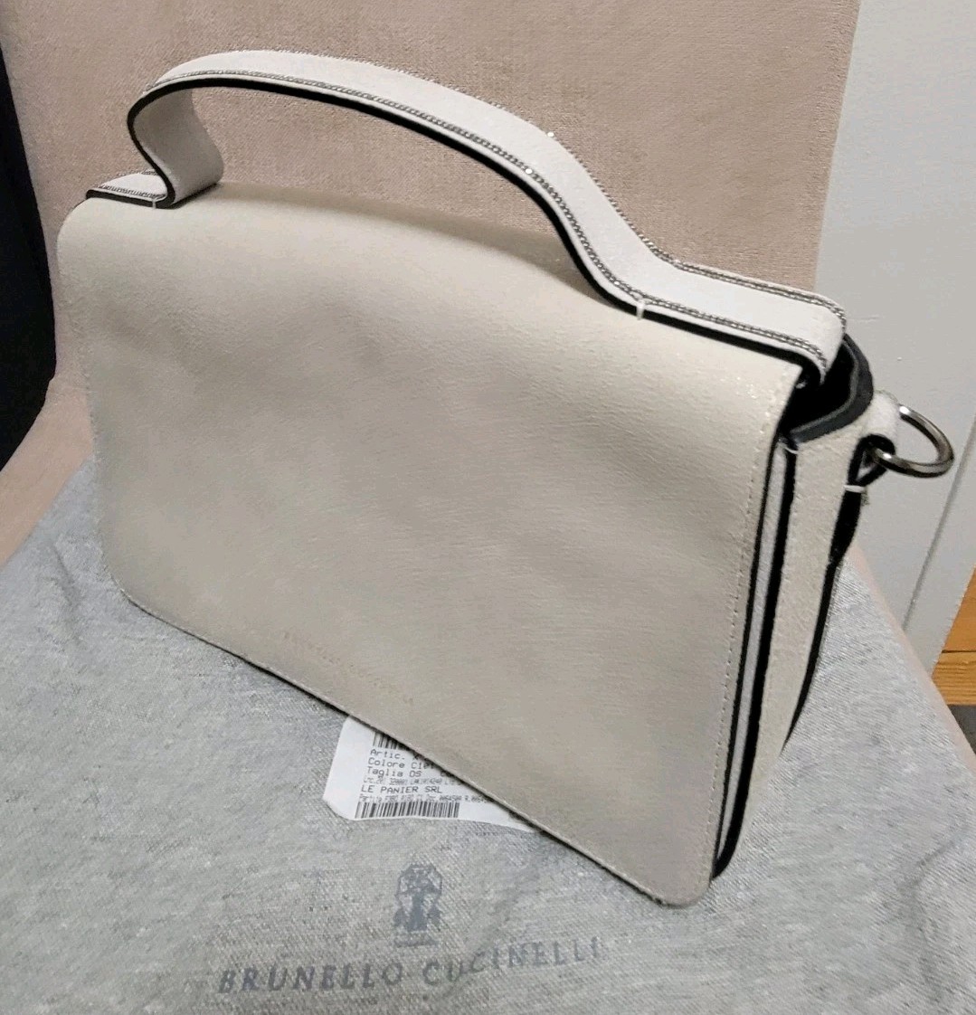2995$ Brunello Cucinelli Womens Leather Crossbody/shoulder Bag. Made In Italy