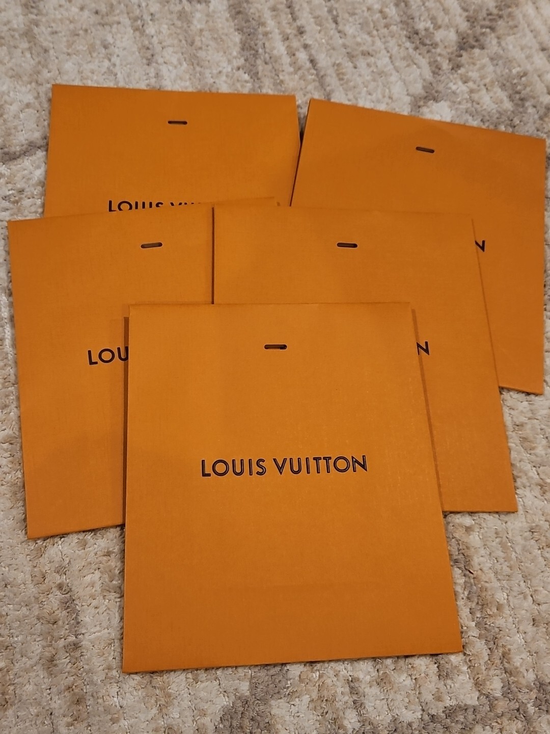 Louis Vuitton Card Envelope With Ribbons 5 Bags 8.9 X 7.5 X 3