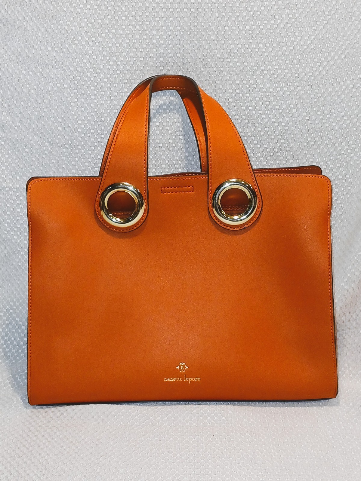 Nanette Lepore Nicola Satchel Handbag – Tangerine – Man Made Materials – Unused