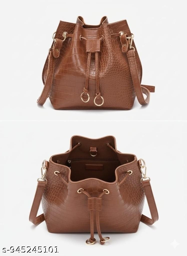 POTLY Design Tote Bag – Luxurious Top Handle Handbag with Three Compartments