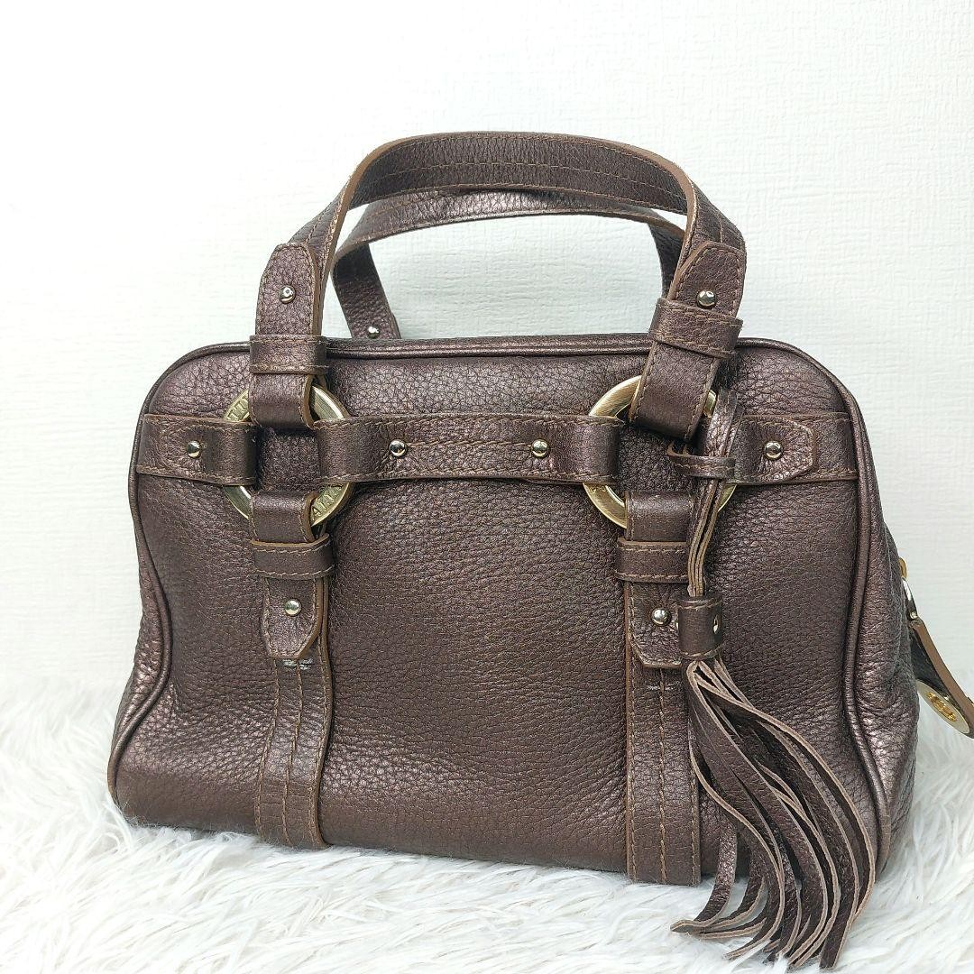 BALLY handbag mini Boston bag leather Y2K 17a