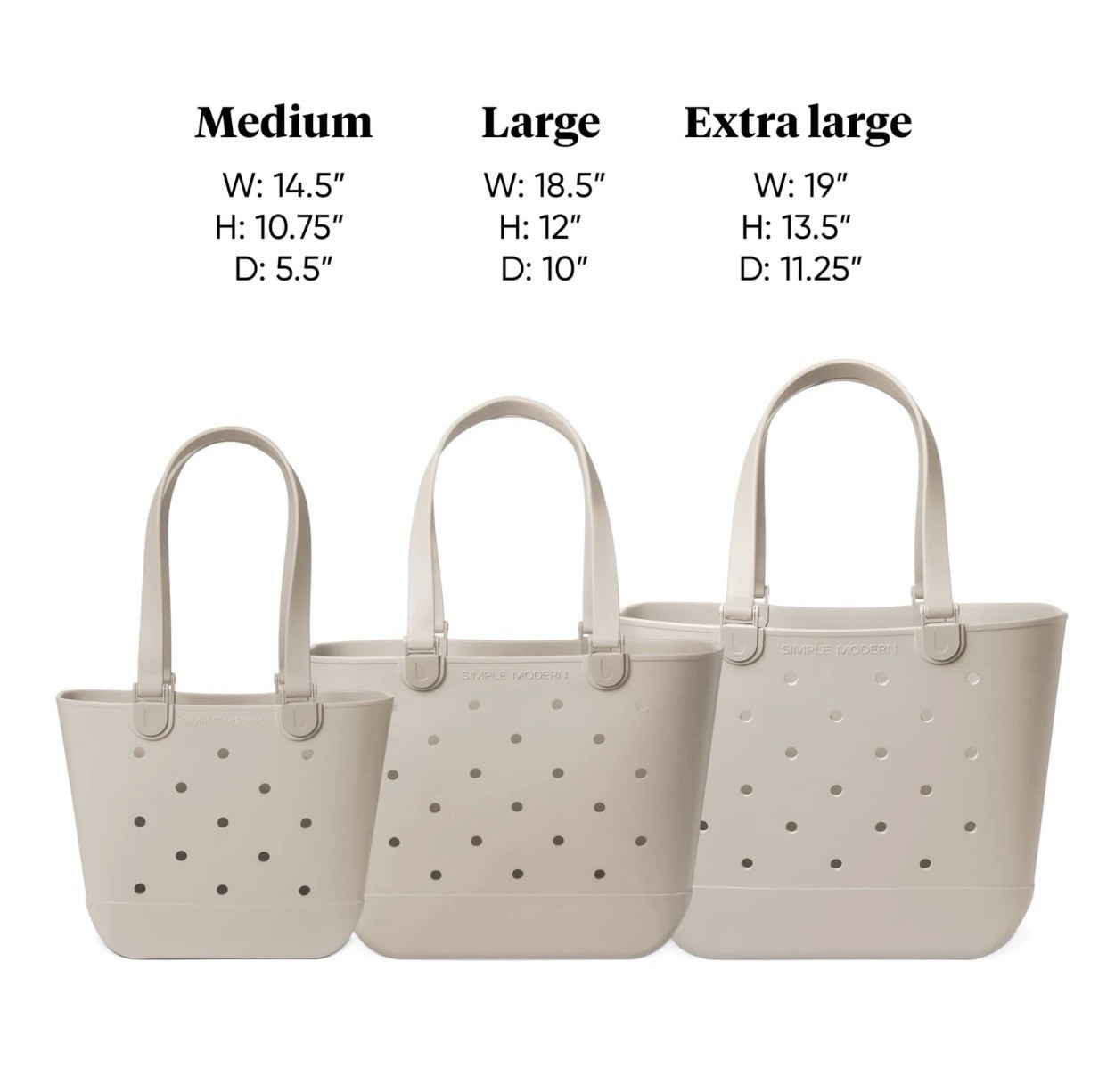 Simple Modern ExtraLarge Beach Bag-Waterproof Getaway Rubber Tote with Zipp*