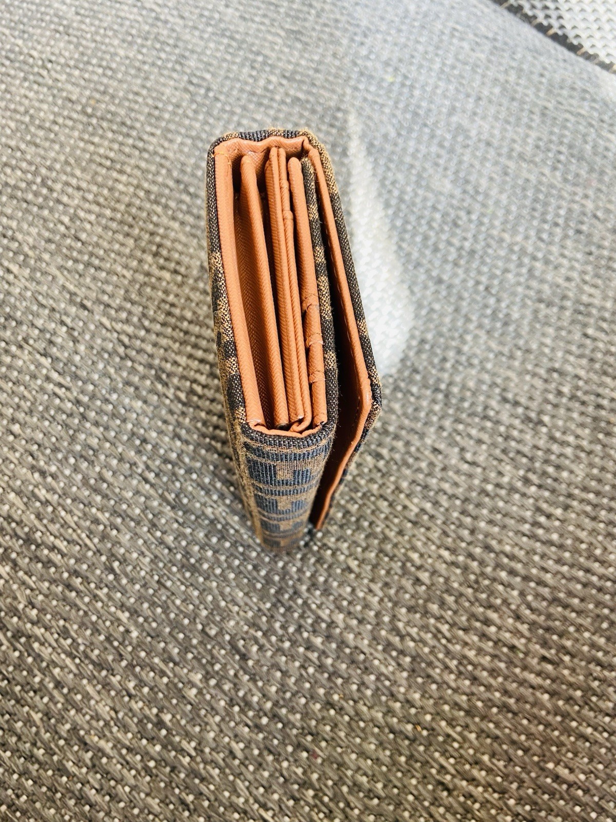 Fendi FF Zucca Monogram Long Wallet Brown Canvas Gold Logo Flap Women’s