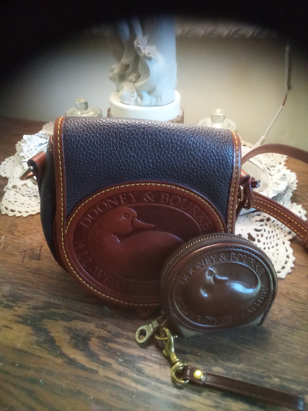 Vintage Dooney & Bourke Big Duck Crossbody Bag & Coin Purse