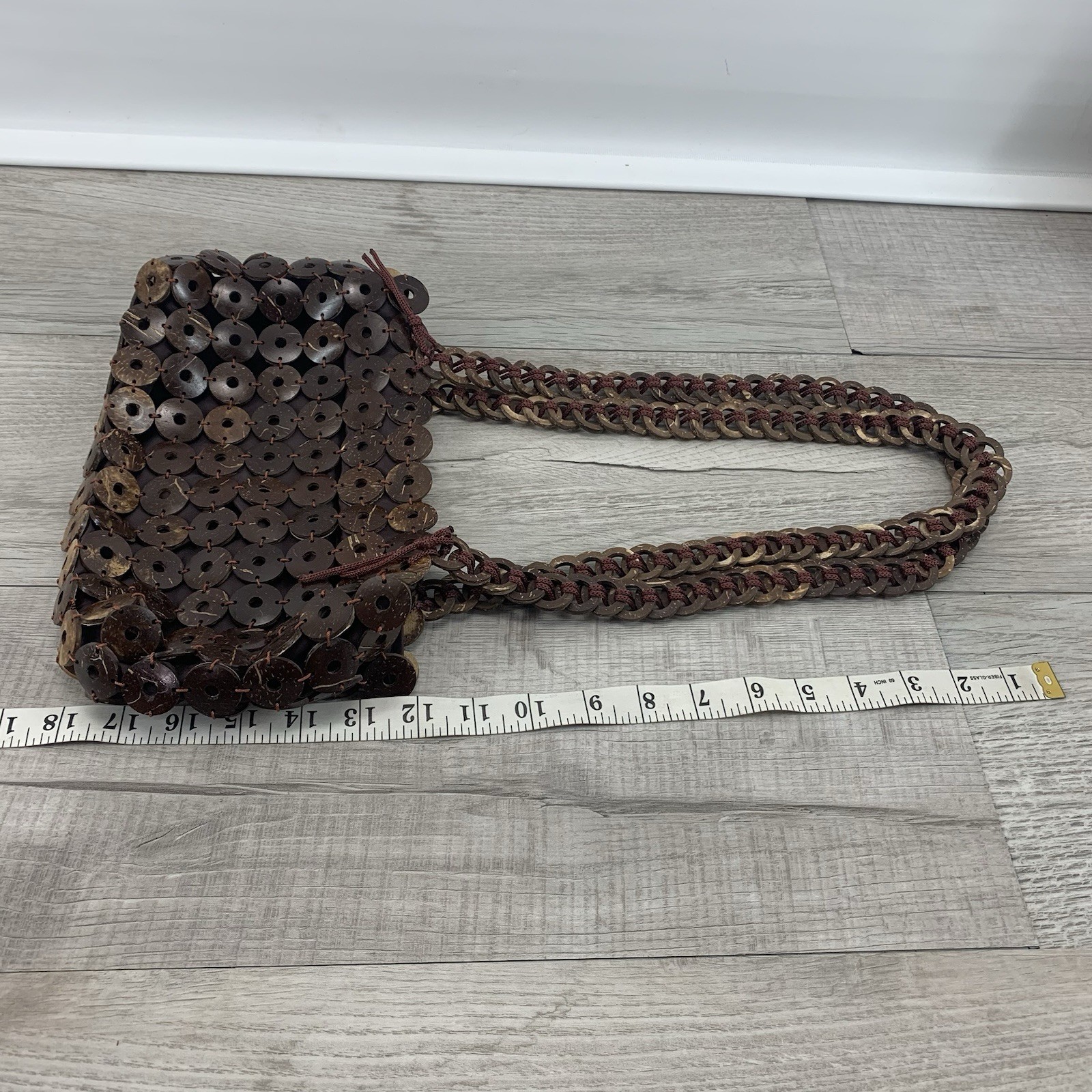 Handmade Eco friendly Coconut shell buttons Women’s Bag Handbag Shoulder Crafts
