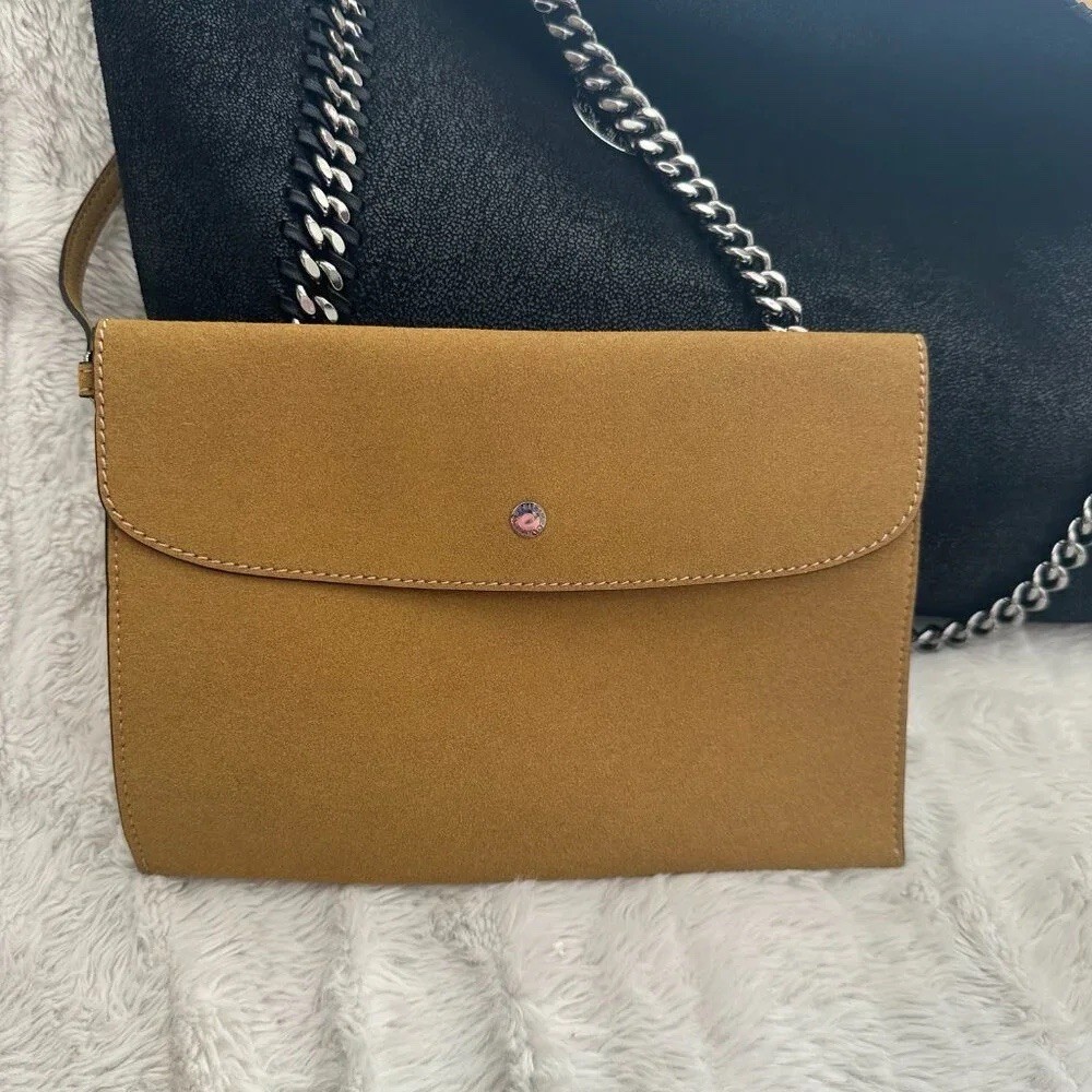 Stella McCartney Falabella Black Tote Bag Chain Strap Magnetic w/ Coin Purse