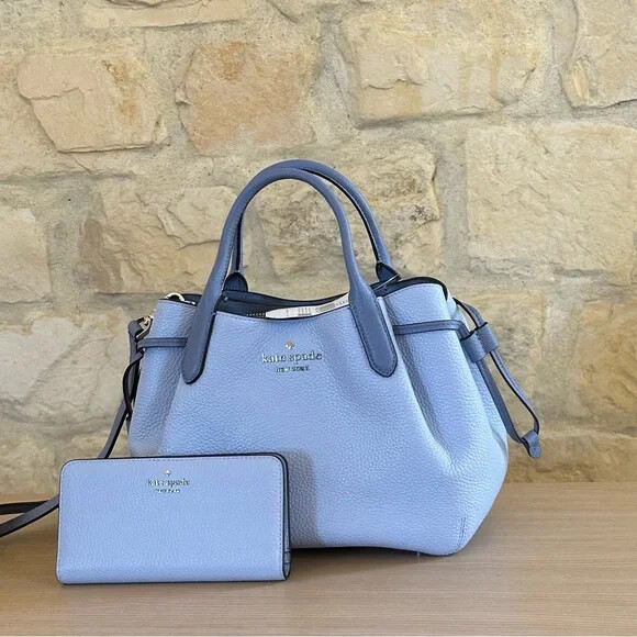 Kate Spade Dumpling Small Pebbled Leather Serenity Satchel / Wallet NWT Women