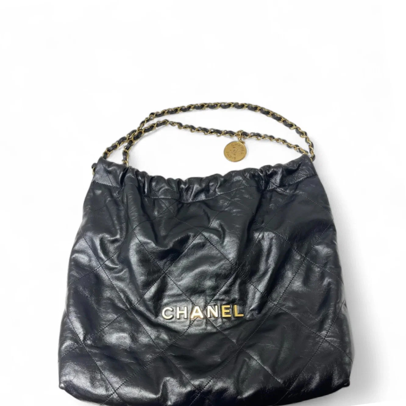 Chanel Quilted Medium 22 Black Calfskin (ac071826a1r)