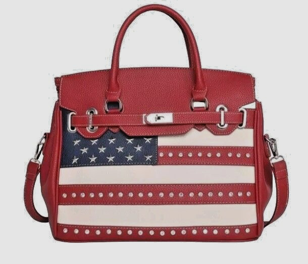 Montana West Red White Blue American Flag Purse Crossbody Patriot Handbag NWT