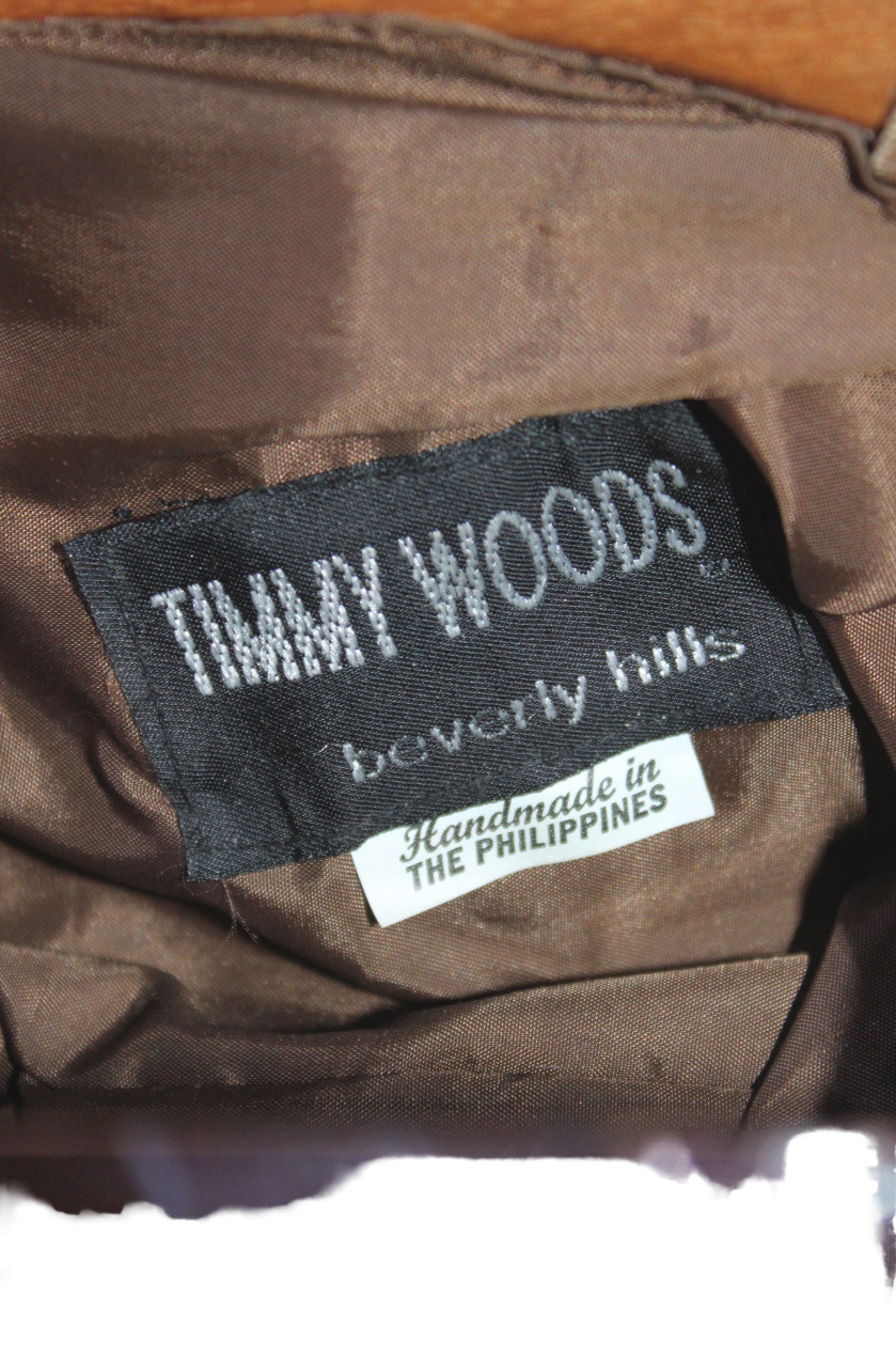 Timmy Woods Womens Handmade Wooden Fish Purse Handbag Brown