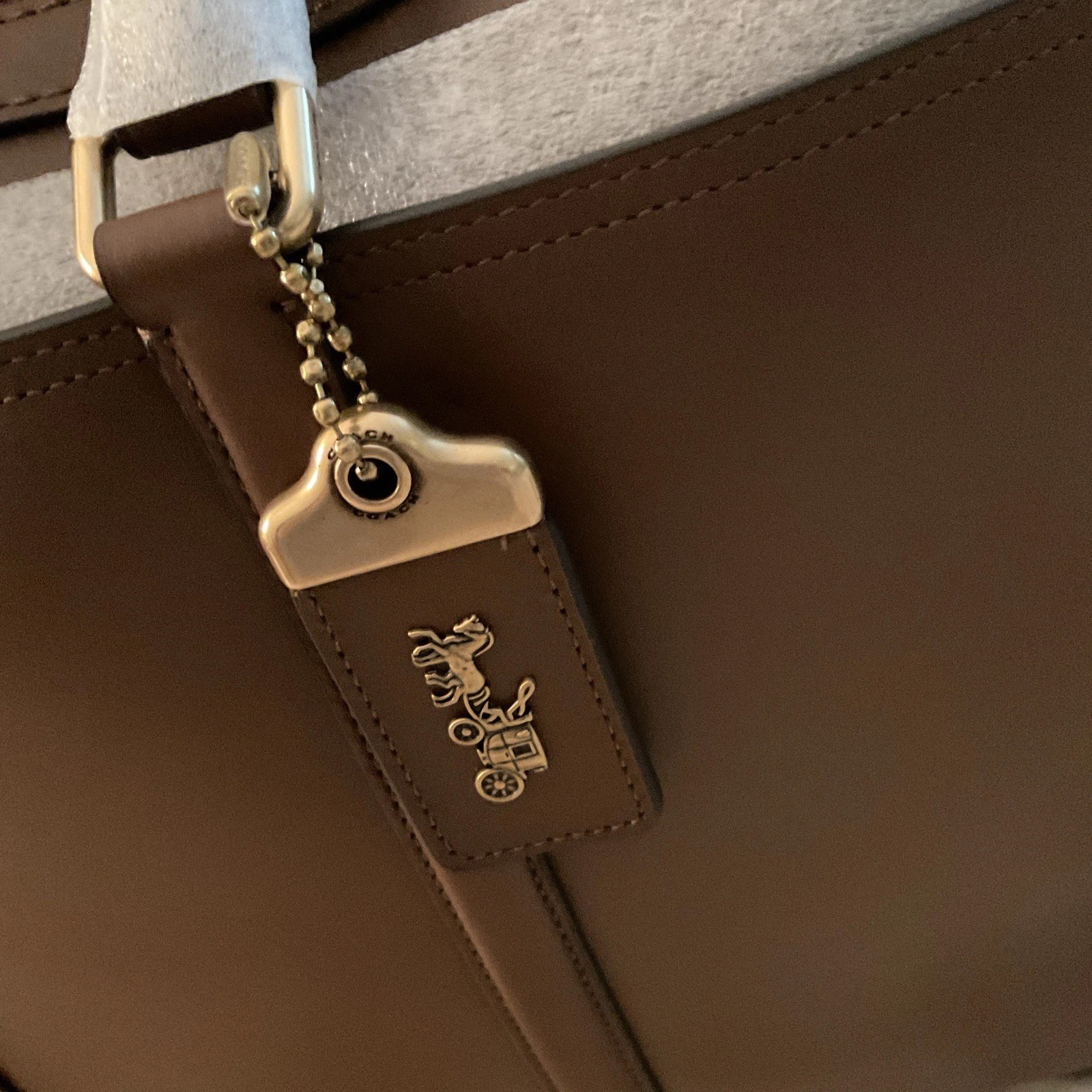 Coach Metropolitan Slim Briefcase / Glove-tanned Leather/ brass MPN 55565