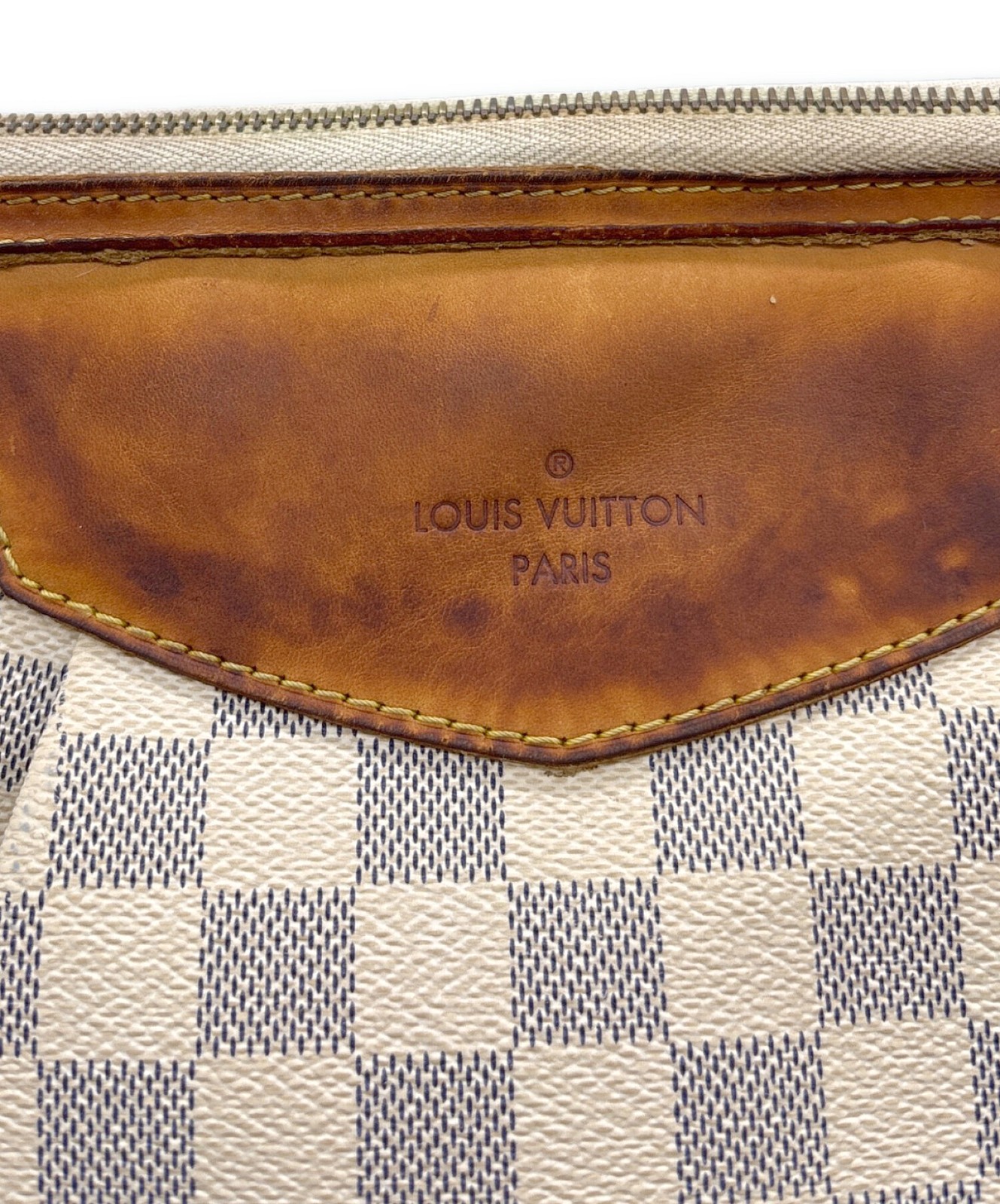 LOUIS VUITTON Shoulder bag Damier Azur Canvas Beige Authentic From Japan