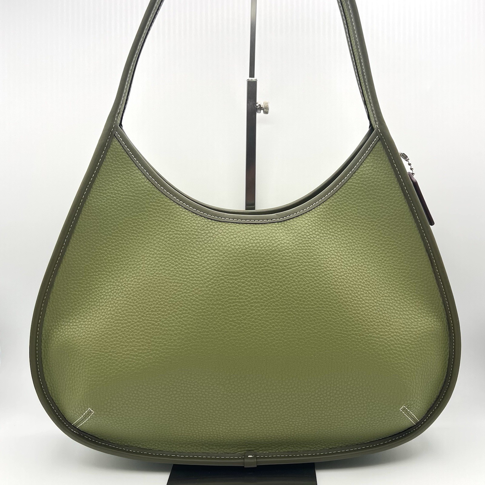 Coach Coachtopia Large Ergo Bag CQ018 Olive Green Pebbled Leather Digital ID