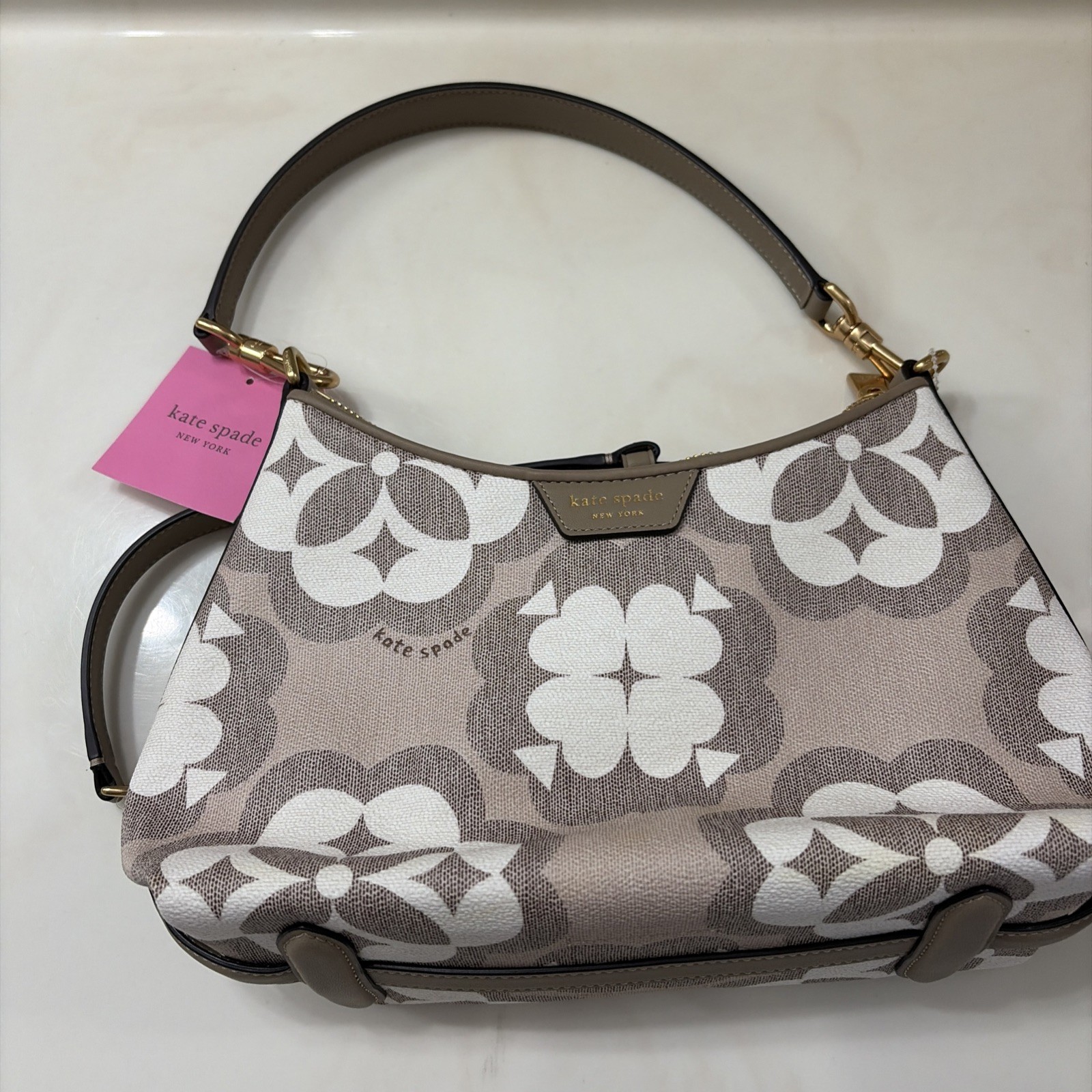 Kate Spade Spade Flower Monogram Reece Small Shoulder Bag