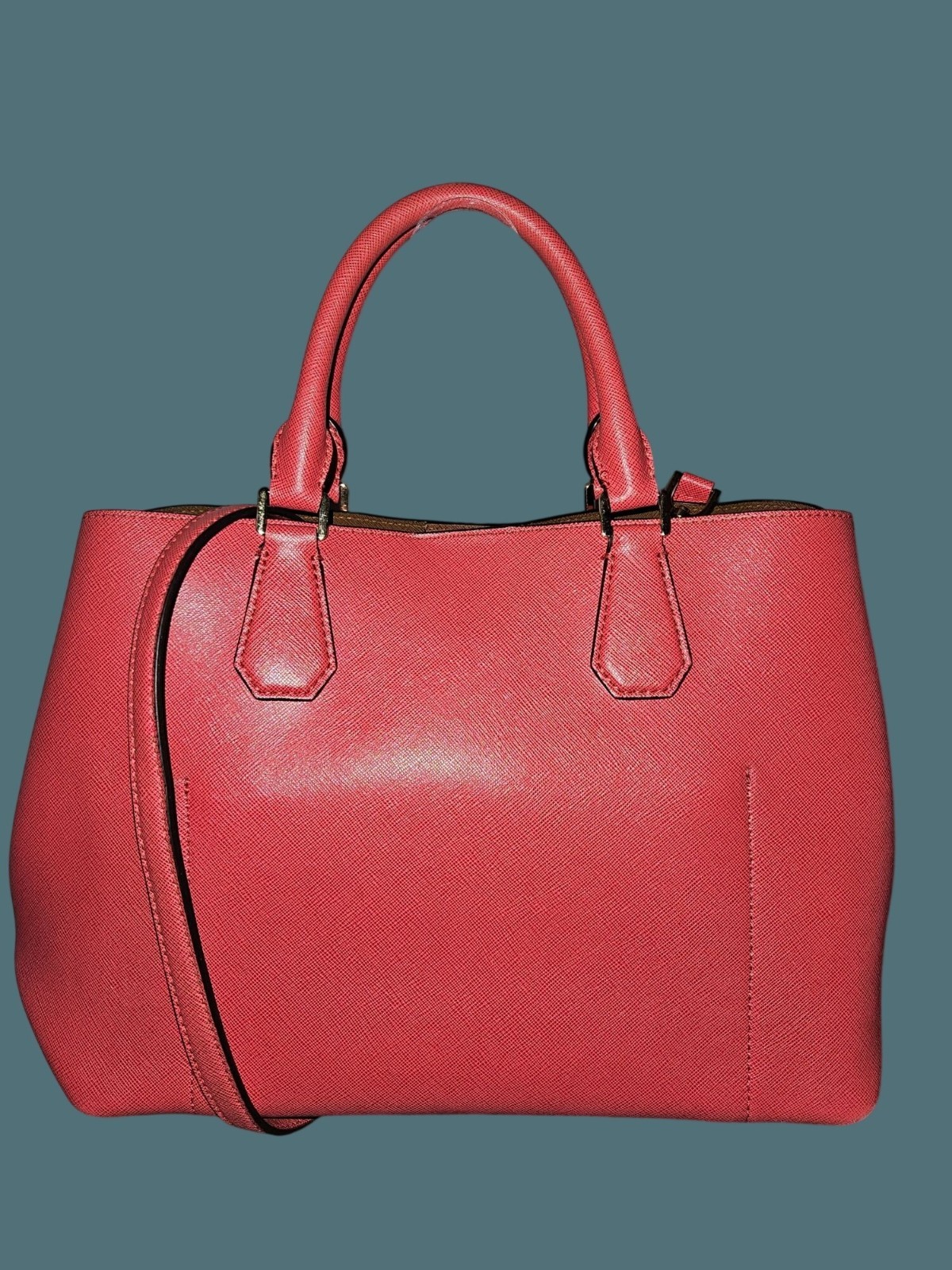 Michael Kors Saffiano Leather Pink Greenwich Large Grab Tote Satchel Bag