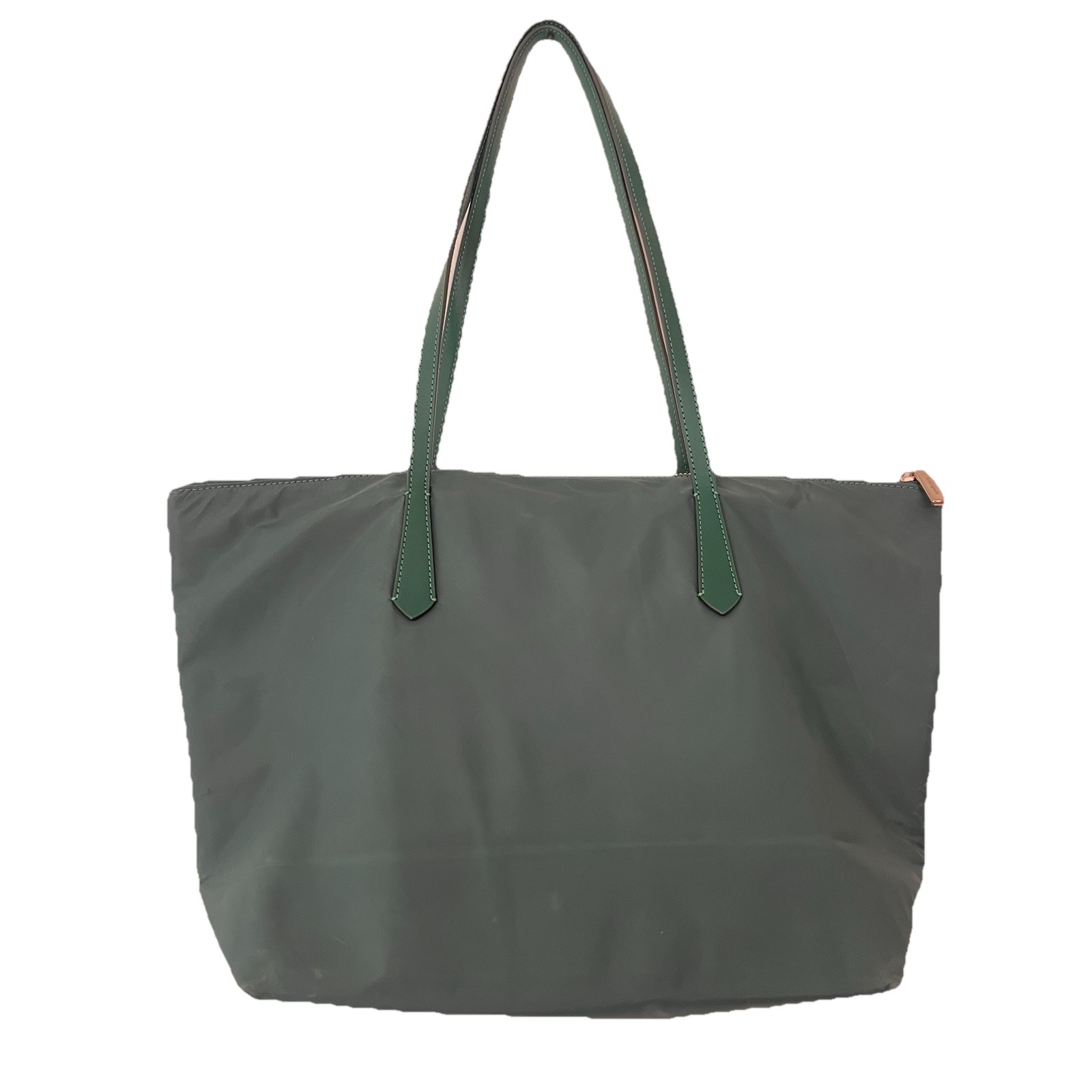 Kate Spade Kitt Tote $299 Jade Green Nylon Full Zip Medium Pockets Little Better
