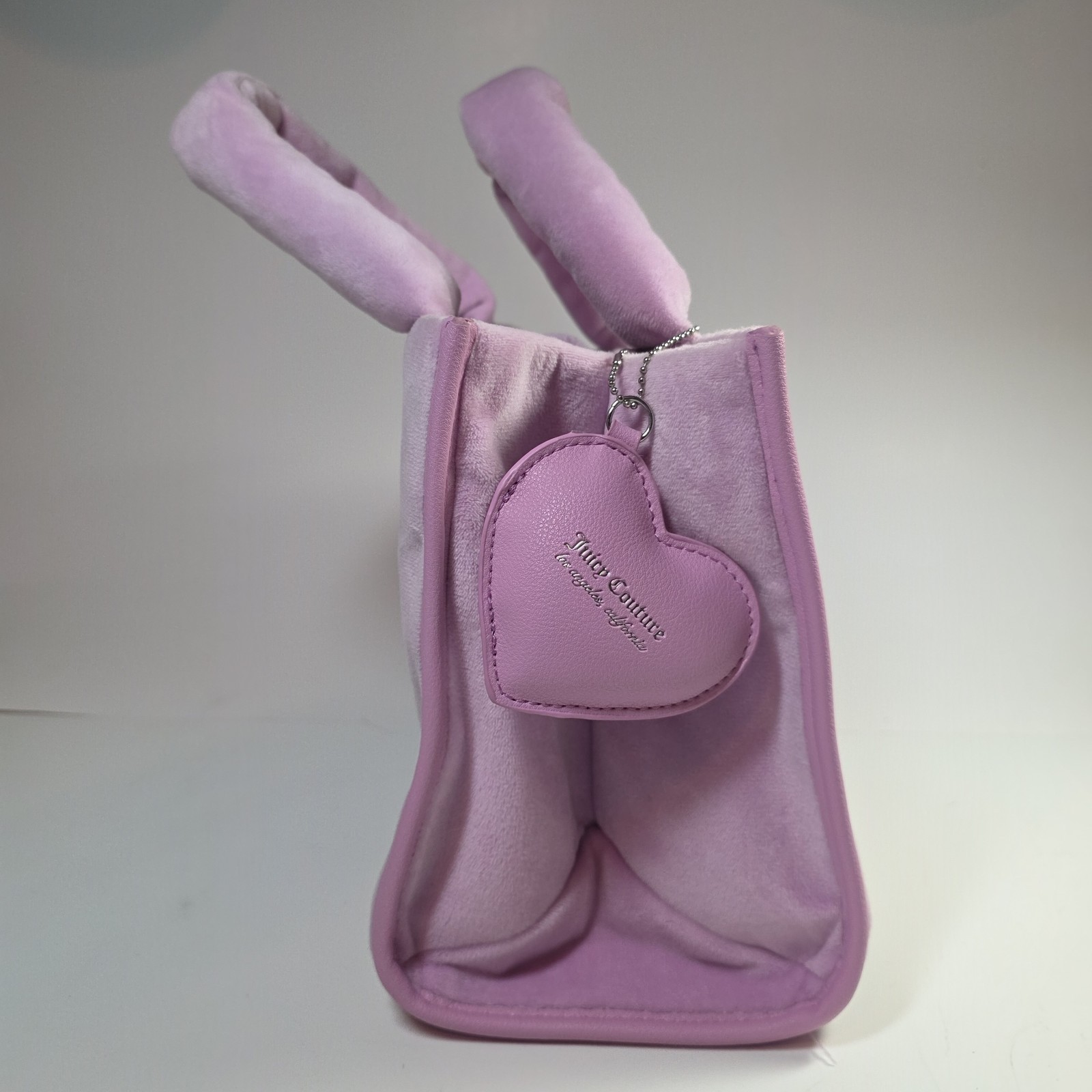 JUICY COUTURE Pink Velour Angel Extra Spender Mini Studded Crossbody Bag, Clean