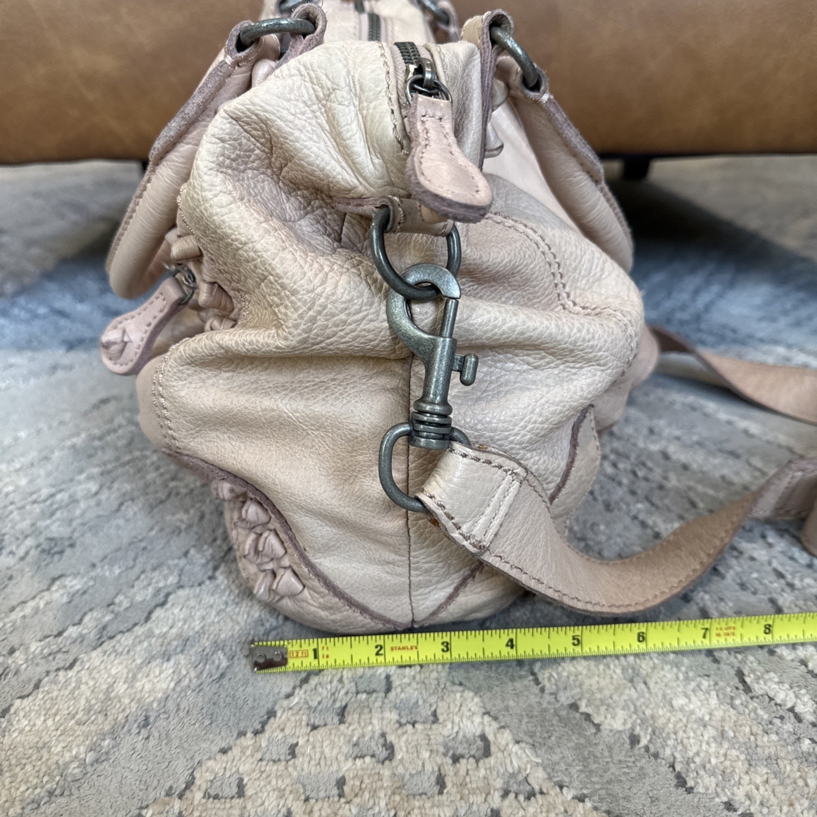 Liebeskind Double Dye Stone Leather Beige Bag Tote Large Crossbody Germany