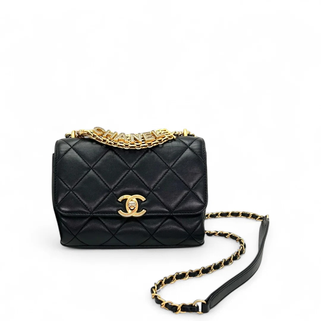 Chanel Crystal Flap Bag Black Lambskin (zz071626h8r)