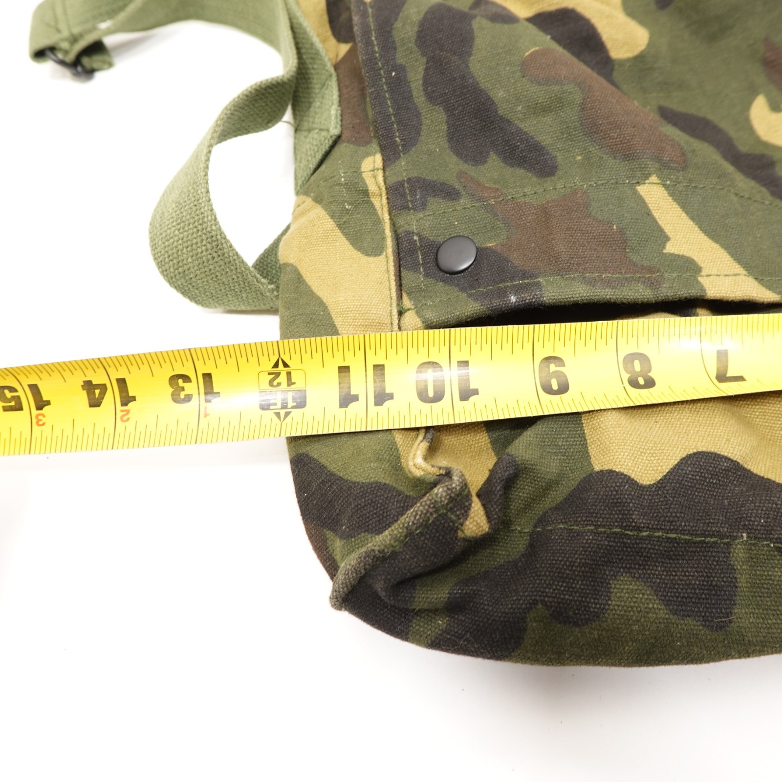 Vintage Camouflage Shoulder Bag Satchel 100% Cotton Made in India 13″x12″