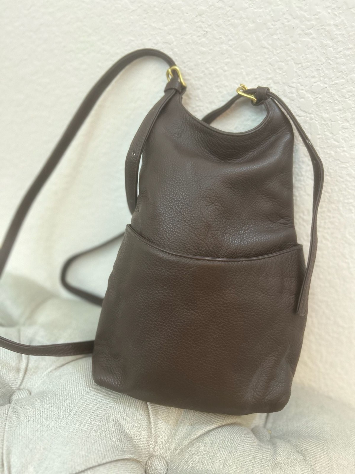Borsetta Italian Leather Brown Shoulder Bag
