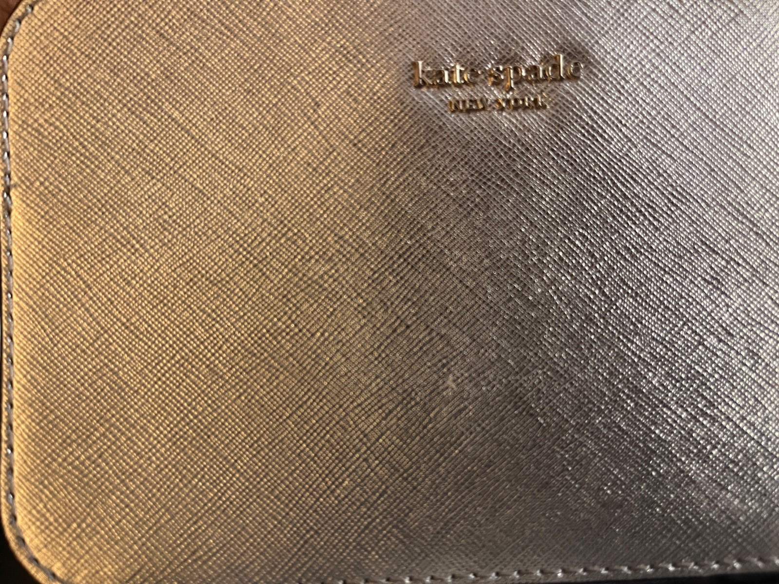 Kate Spade USED Gold Shimmer Crossbody Small Purse – Good Condition