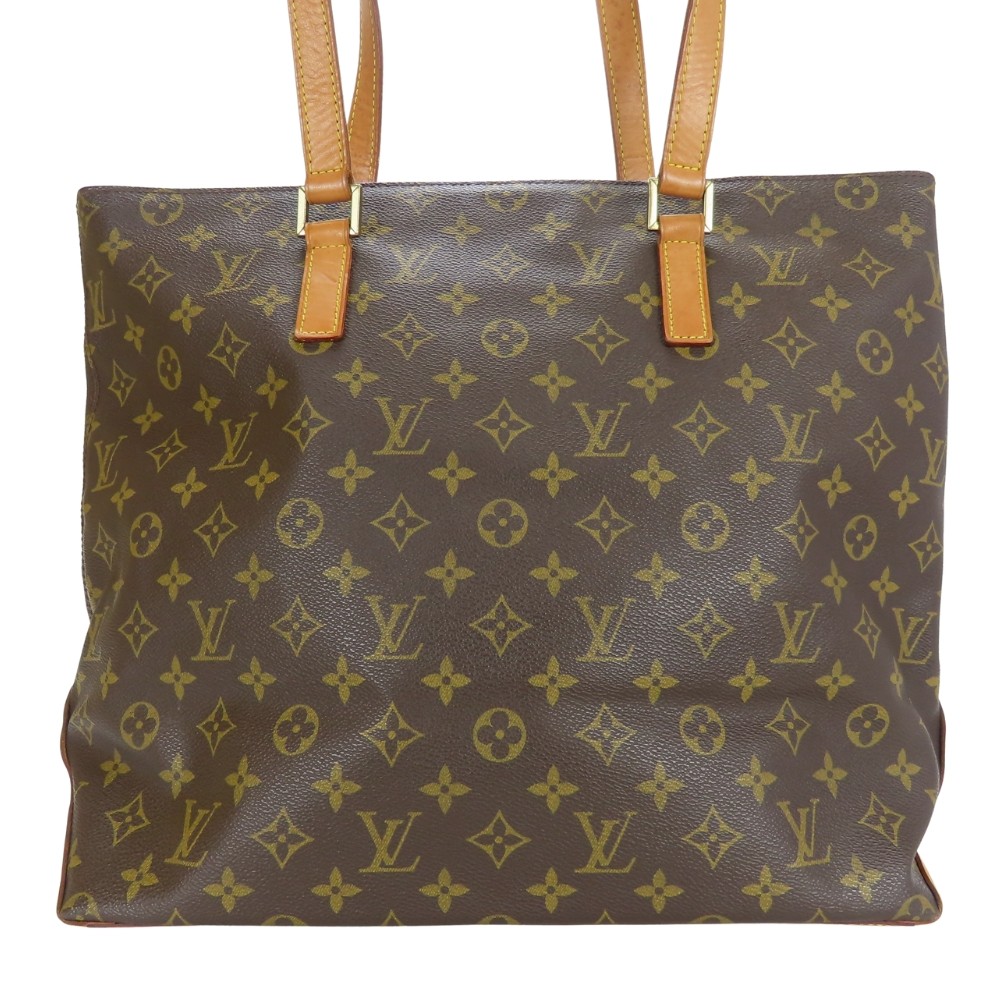 USED LOUIS VUITTON Tote Bag Cabas Mezzo M51151 Monogram/Nume leather Brown P…