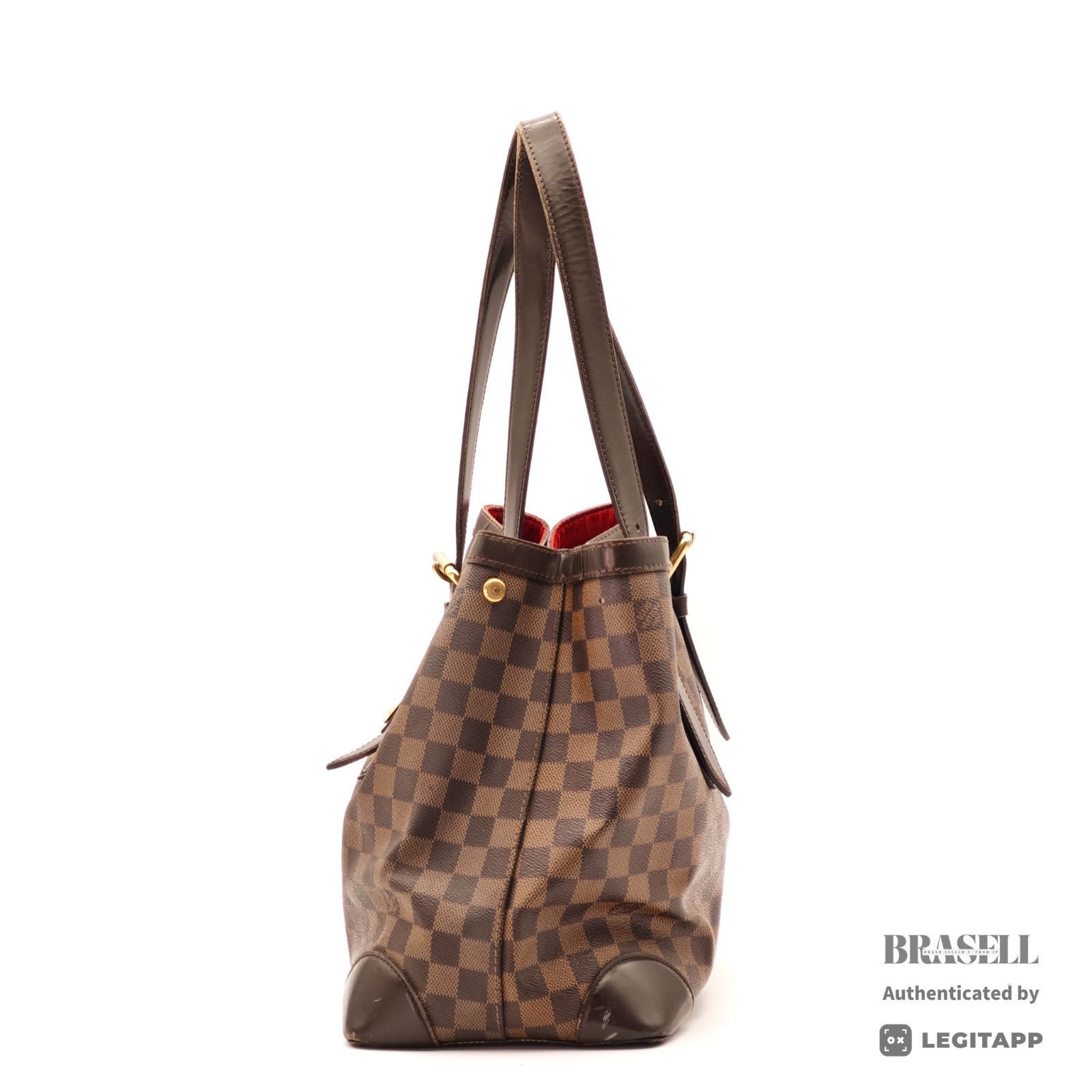 LOUIS VUITTON Damier Ebene Hampstead MM N51204 Tote Bag Brown【ImportFeeFREE】