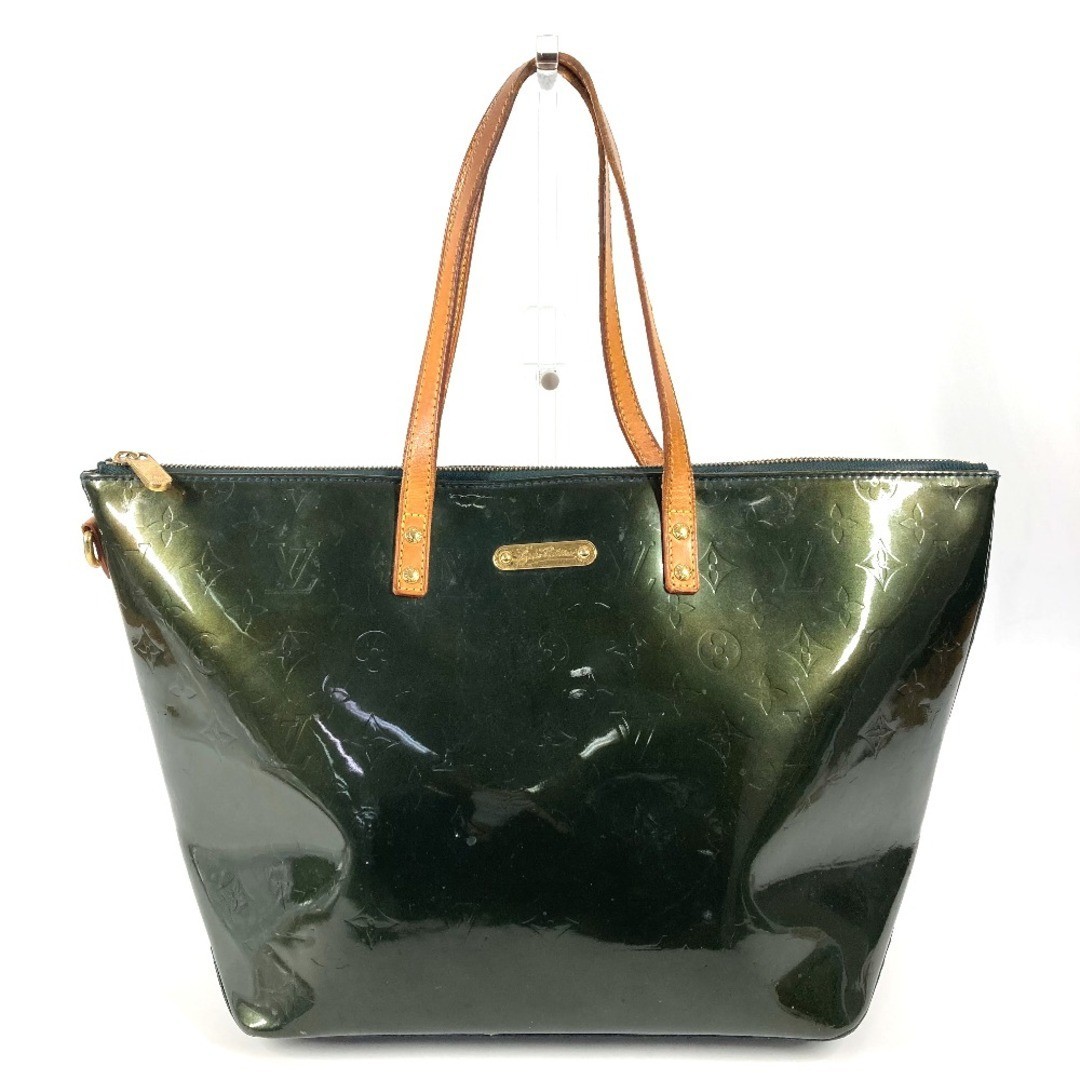 LOUIS VUITTON Bellevue GM Monogram Vernis Blue Nuit Green Leather Handbag M93673
