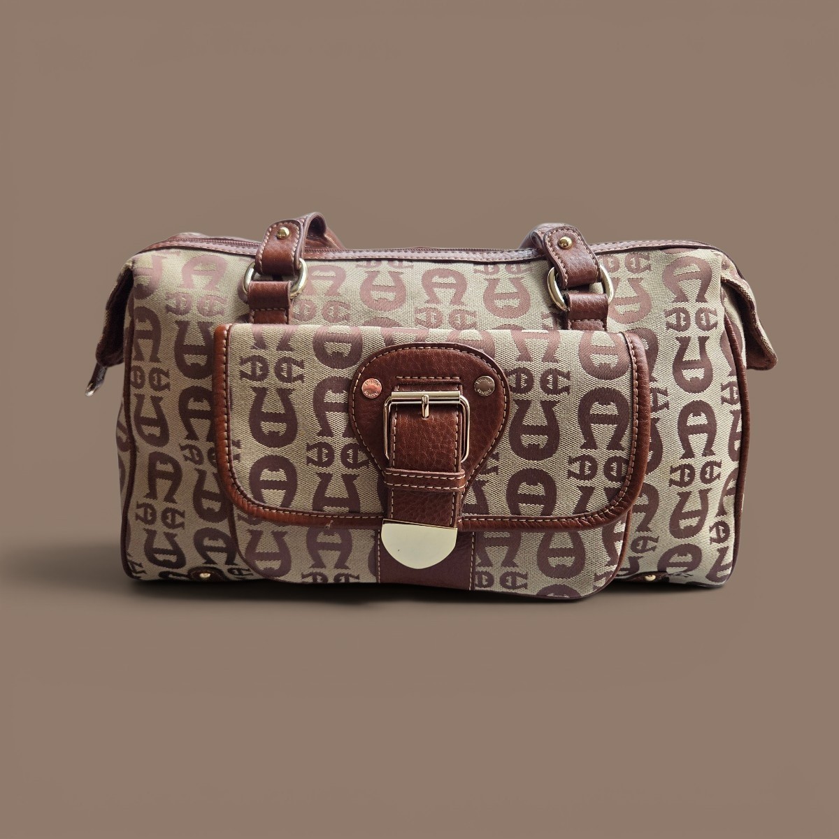 Etienne Aigner Brown Logo Purse