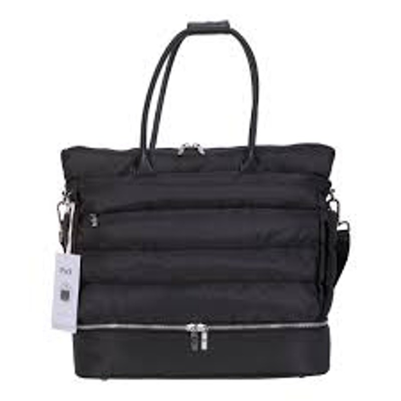 IPak Puffy Tote NWT – Black with Silver Hardware
