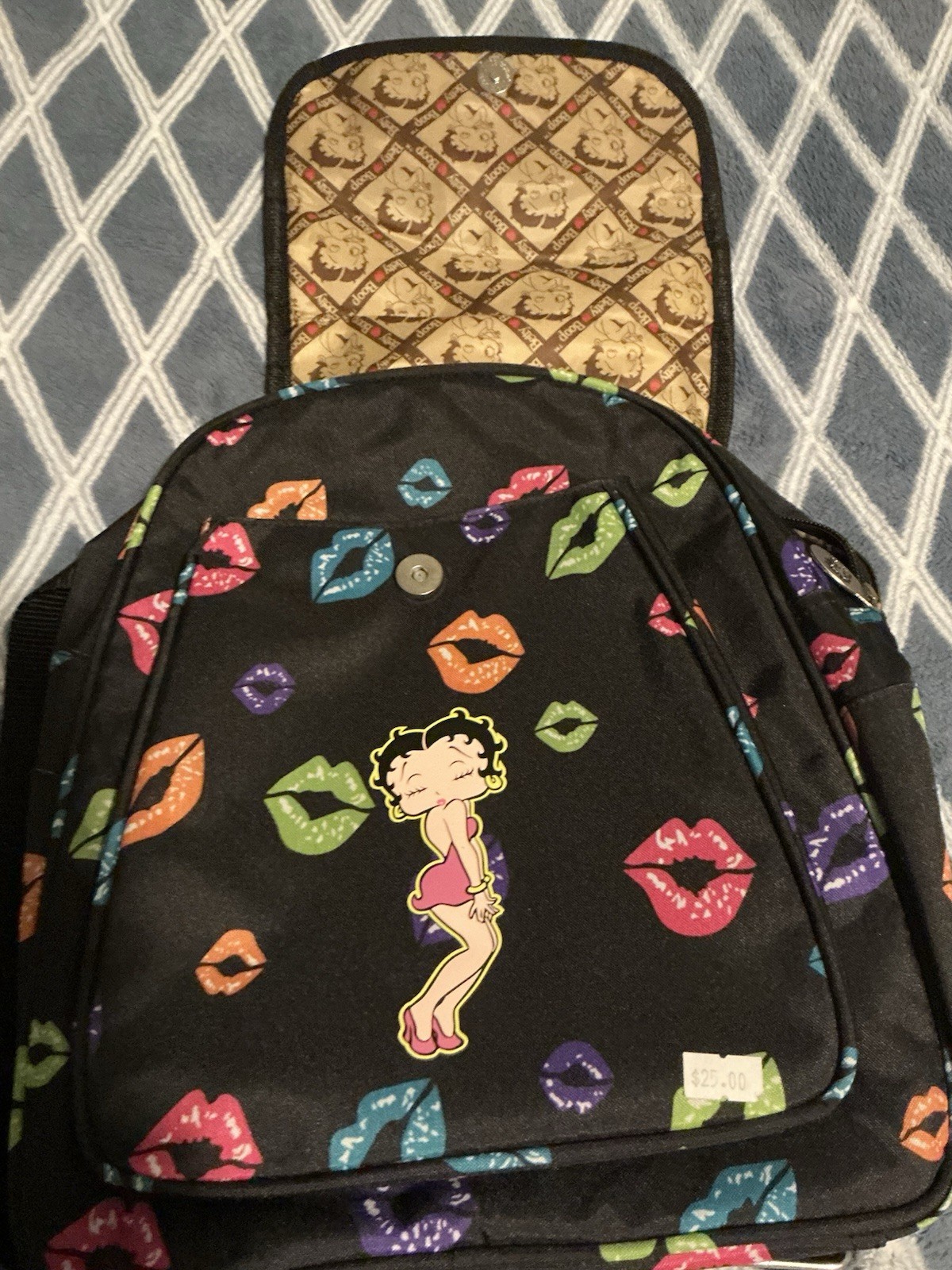 Betty Boop Vintage Backpack with Pink Bow Brand New Never Used