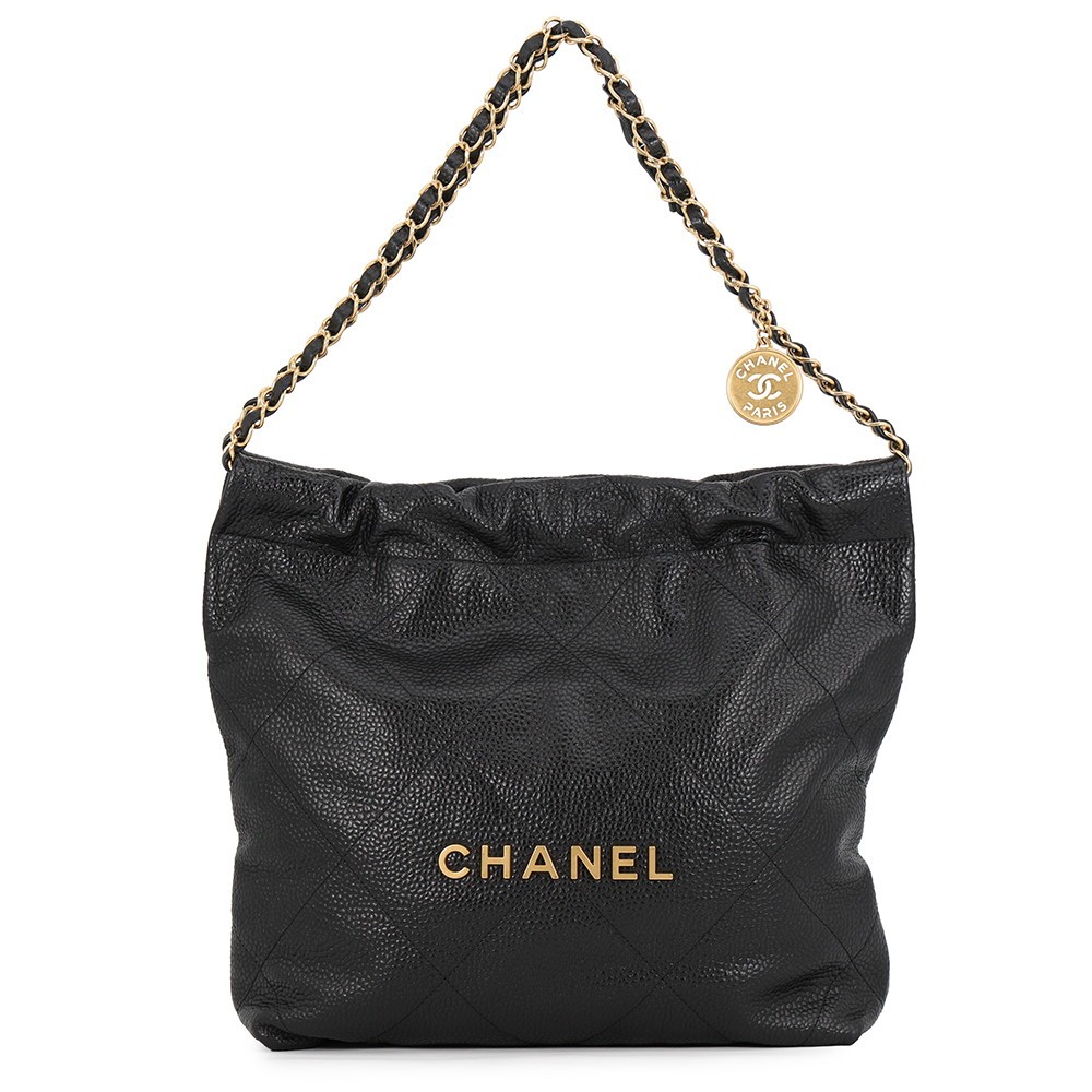 CHANEL CHANEL22 ChainShoulder Bag Size Small Calfskin Black AS3260
