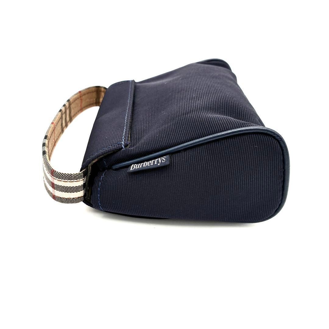 BURBERRY Handbag Nova check Navy Vintage Authentic From Japan