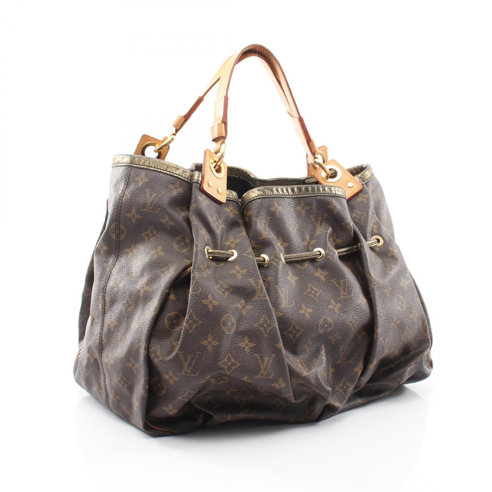 Louis Vuitton Irene M47927 Leather Canvas Bag Brown