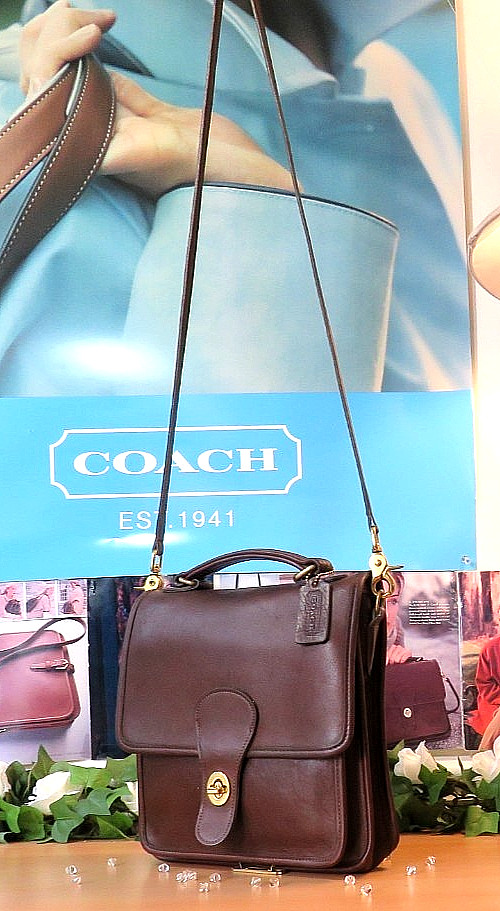 Vintage! Stylish COACH STATION WILLIS BAG DARK BROWN in Excellent Condition 5130