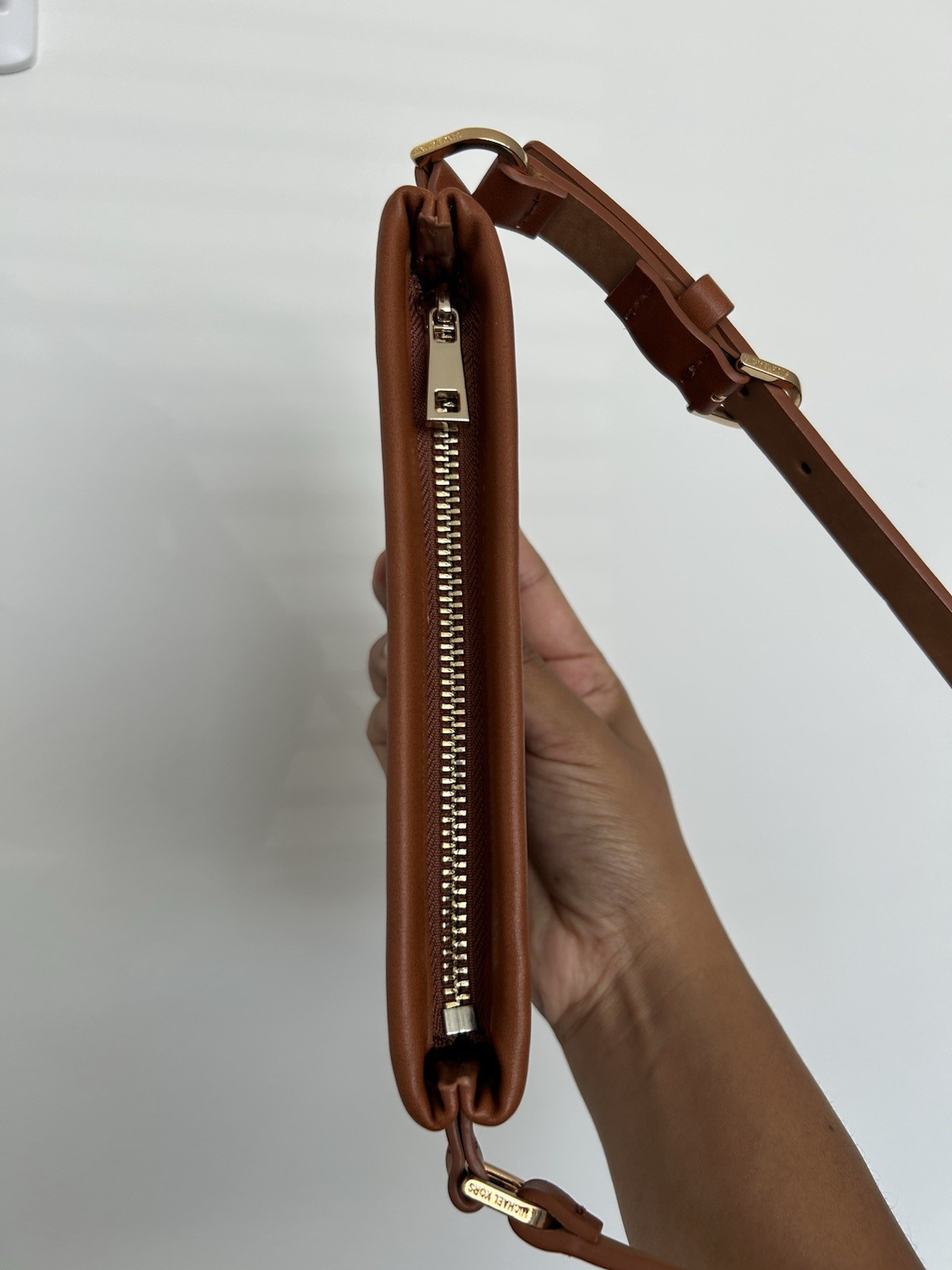 Michael Kors MK Signature Logo Belt Bag Pouch Fanny Pack Brown
