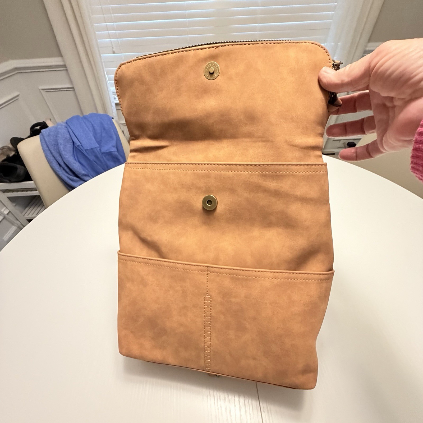 T-Shirt & Jeans Mini Backpack Cognac Brown Vegan Leather Boho Festival NWT Bag