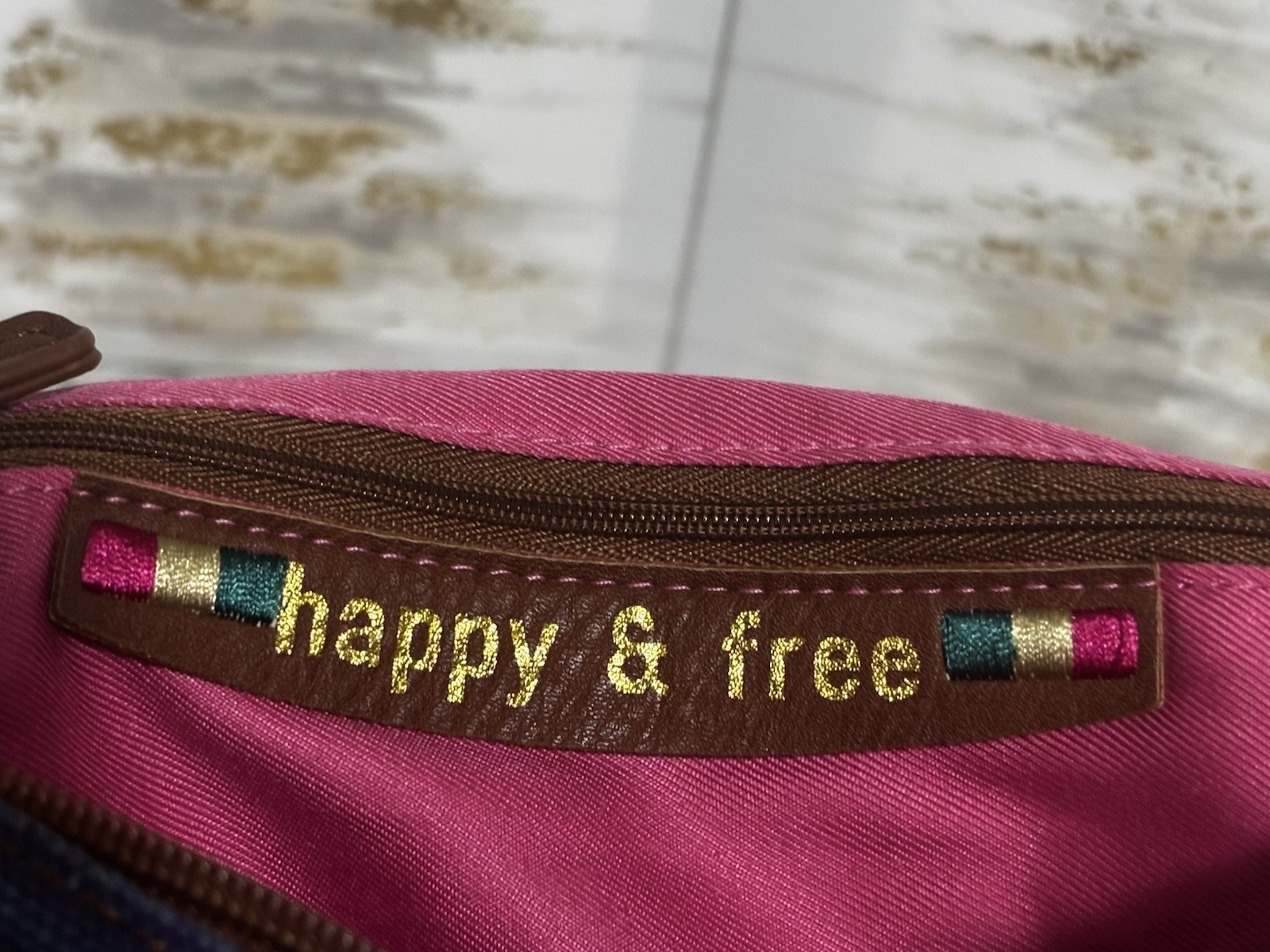 The Sak Happy & Free Convertible Backpack Striped Canvas Leather Trim